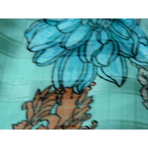 Unique Vintage Sample Dress Plus Size 3XL Green Floral Off The Shoulder Maxi - Picture 13 of 14